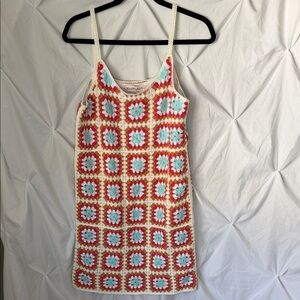 Colorful Crochet Patterned Dress